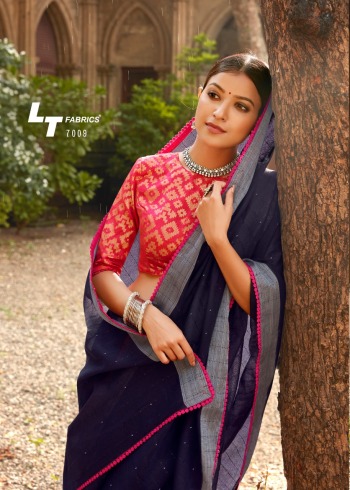 LT fabric Ananta Linen Saree wholesale Price