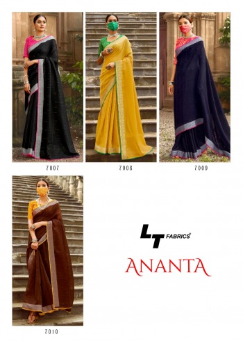 LT fabric Ananta Linen Saree wholesale Price