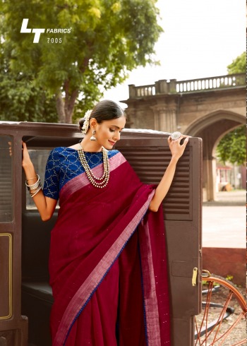 LT fabric Ananta Linen Saree wholesale Price