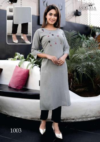 Luxuria Carnival Rayon kurtis with pant catalog