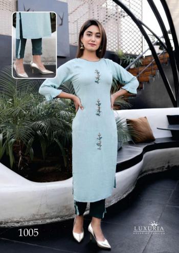 Luxuria Carnival Rayon kurtis with pant catalog