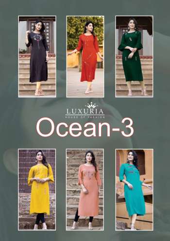 Luxuria house Ocean vol 3 Daily wear kurtis wholesaler