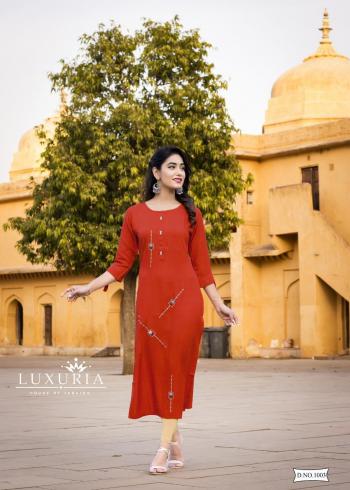 Luxuria Ocean vol 3 Rayon Embroidered Daily wear kurtis wholesaler