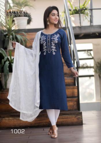 Luxuria Ruhani Rayon Kurtis with Dupatta catalog wholesaler