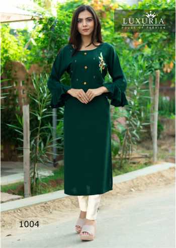 Luxuria Zoiee vol 2 Rayon Kurtis with pant Catalog Wholesaler