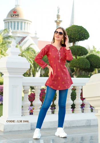 Lymi Lemon Cotton Western Tops Wholesale Price