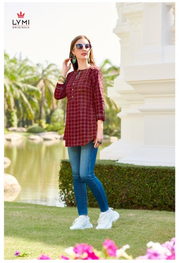 Lymi Lemon Cotton Western Tops Wholesale Price