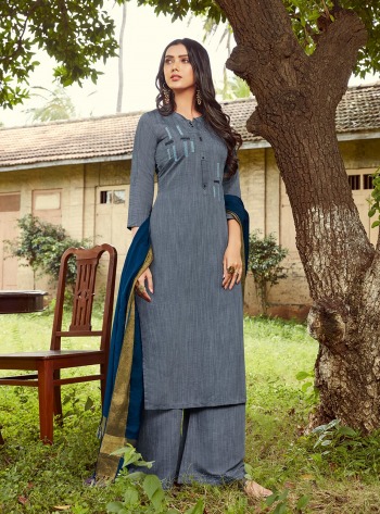 Lymi majestic rayon embroidered daily wear kurtis with palazzo and dupatta