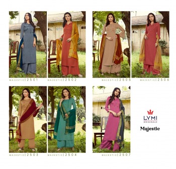 Lymi majestic rayon embroidered daily wear kurtis with palazzo and dupatta