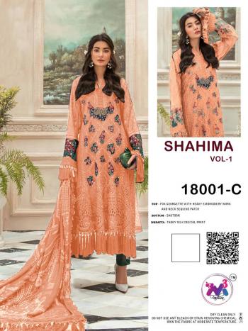 M3 Fashion Shahima vol 1 Georgette pakistani Suit catalog