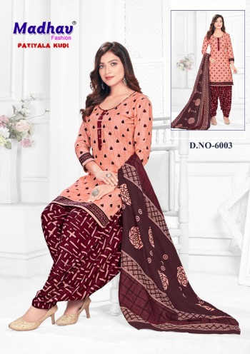 Madhav Patiyala Kudi vol 6 Cotton Patiyala dress wholesaler