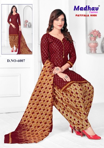 Madhav Patiyala Kudi vol 6 Cotton Patiyala dress wholesaler