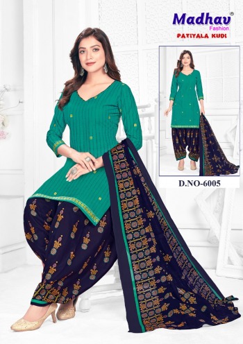 Madhav Patiyala Kudi vol 6 Cotton Patiyala dress wholesaler