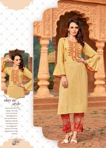 Mahi vol 1 Kurtis with Pant catalog wholesaler