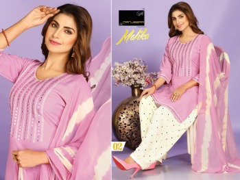 Majeera malika Rayon kurtis with Patiyala and Dupatta catalog