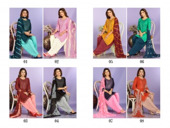 Majeera malika Rayon kurtis with Patiyala and Dupatta catalog