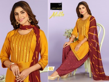 Majeera malika Rayon kurtis with Patiyala and Dupatta catalog