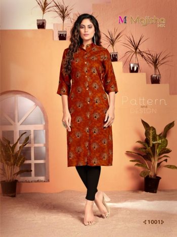 Majisa nx Zaira Rayon casual wear kurtis wholesale