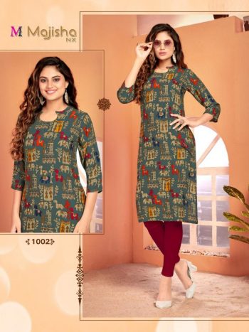 Majisa nx Zaira Rayon casual wear kurtis wholesale