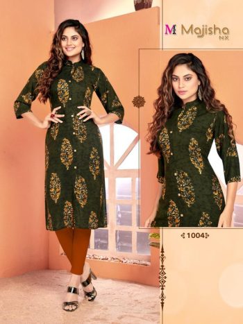 Majisa nx Zaira Rayon casual wear kurtis wholesale