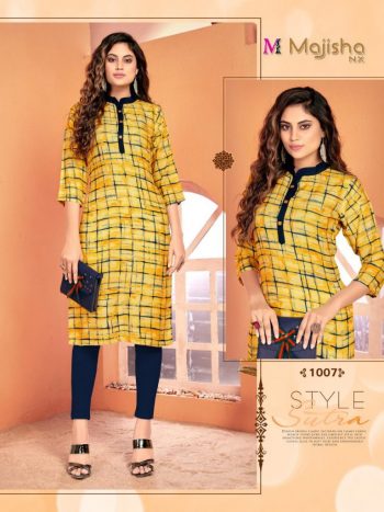 Majisa nx Zaira Rayon casual wear kurtis wholesale