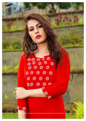 Majisha nx Apple vol 1 Rayon casual wear kurtis Wholesaler