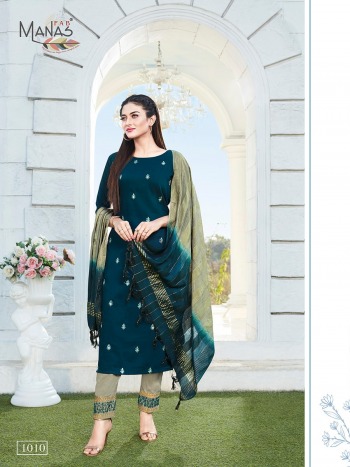 Manas Delight vol 2 kurtis with pant and Dupatta catalog