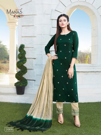 Manas Delight vol 2 kurtis with pant and Dupatta catalog