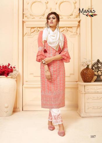 Manas Lucknowir vol 2 Kurtis with palazzo catalog wholesaler