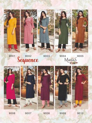 Manas Sequence Rayon daily wear kurtis catalog wholesaler