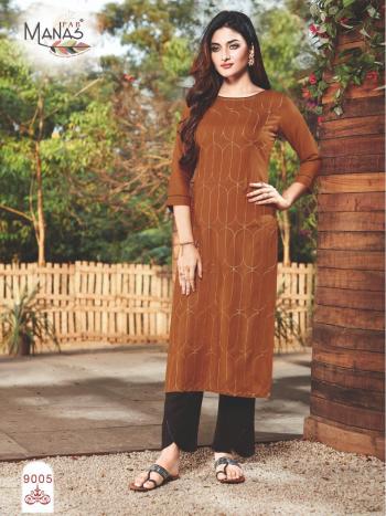 Manas Sequence Rayon daily wear kurtis catalog wholesaler