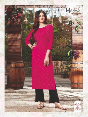 Manas Sequence Rayon daily wear kurtis catalog wholesaler