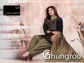 Manjeera Ghungroo Kurtis with Patiyala and Dupatta