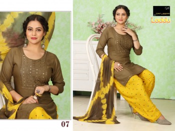 Manjeera Laddu Rayon kurtis with Patiyala and Dupatta catalog