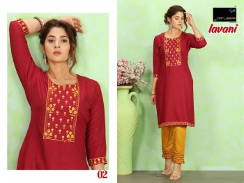 Manjeera Lavani kurtis with pant wholesaler