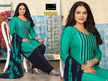 Manjeera Makhna kurtis with Patiyala and Dupatta catalog