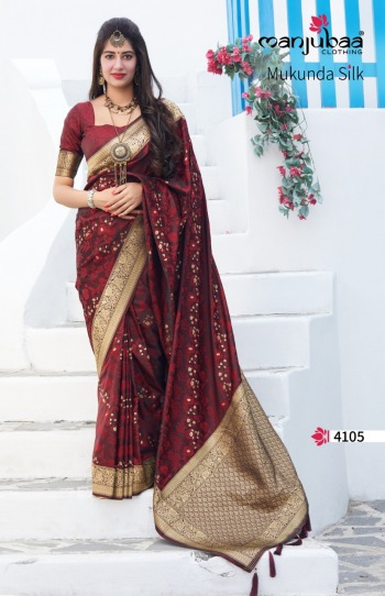 Manjuba Mukunda Silk Wedding Satee wholesale Price