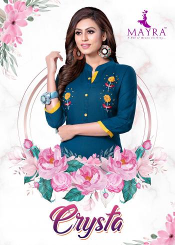 Mayra Crysta Rayon hand work kurtis wholesaler