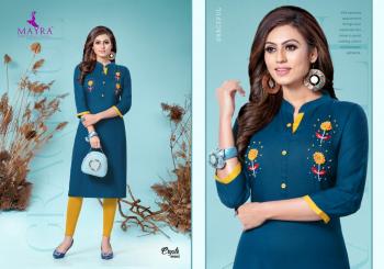 Mayra Crysta Rayon hand work kurtis wholesaler