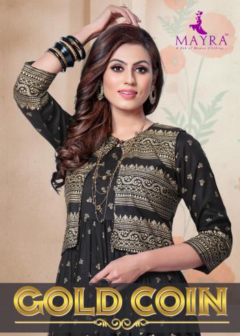 Mayra Gold Coin Rayon kurtis with Koti wholesale Price