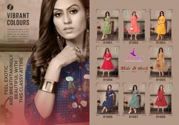 Mayra Hide and Seek vol 2 Rayon Anarkali Kurtis wholesaler