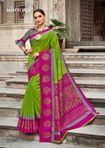 Mintosi Devsena Shine Silk Ethnic wear Saree catalog