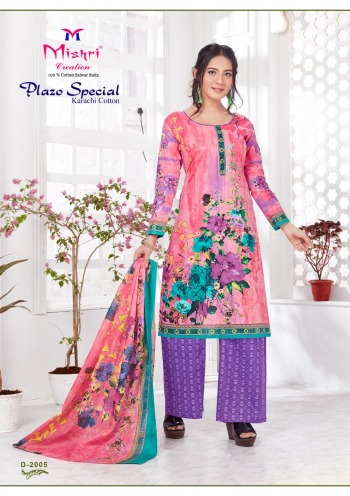 Mishri plazo Special vol 2 karachi cotton Dress material