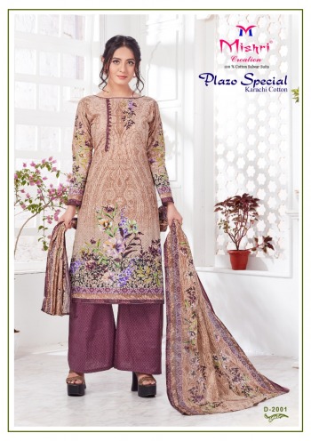 Mishri plazo Special vol 2 karachi cotton Dress material