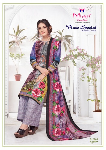 Mishri plazo Special vol 2 karachi cotton Dress material