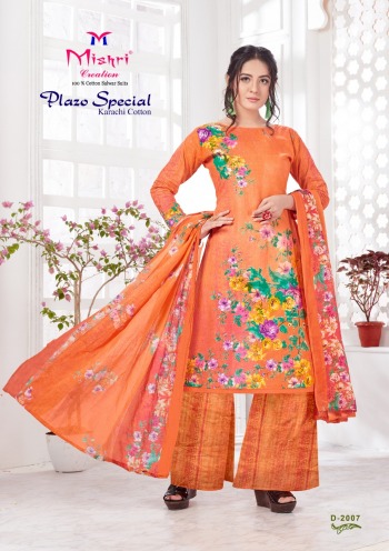 Mishri plazo Special vol 2 karachi cotton Dress material