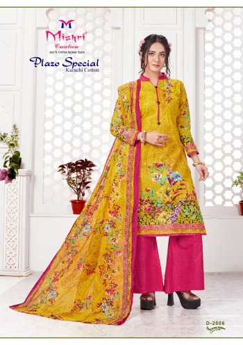 Mishri plazo Special vol 2 karachi cotton Dress material