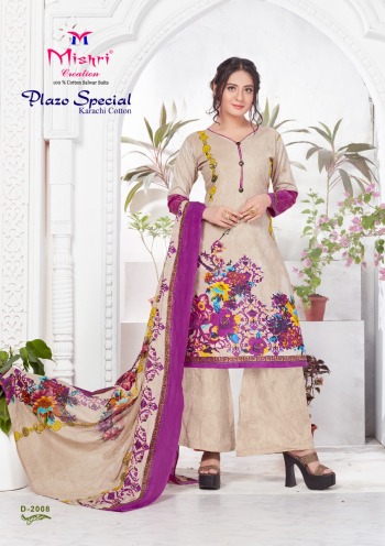 Mishri plazo Special vol 2 karachi cotton Dress material