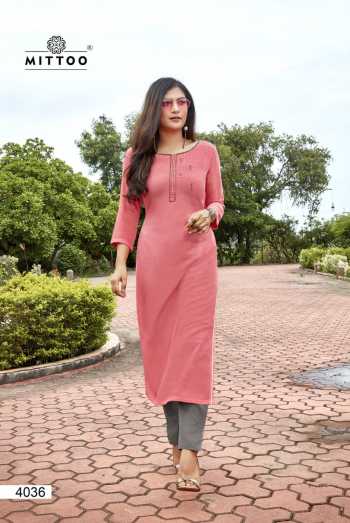 Mittoo Mohini vol 2 rayon kurtis with pant catalog wholesale