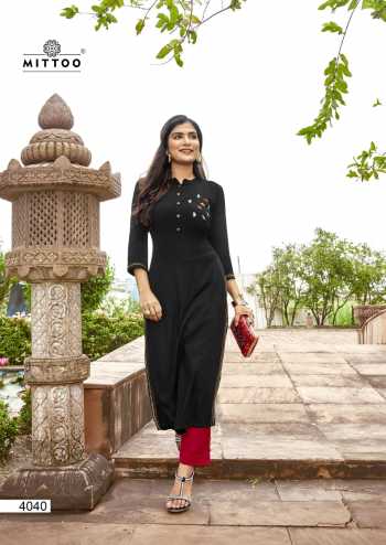 Mittoo Mohini vol 2 rayon kurtis with pant catalog wholesale